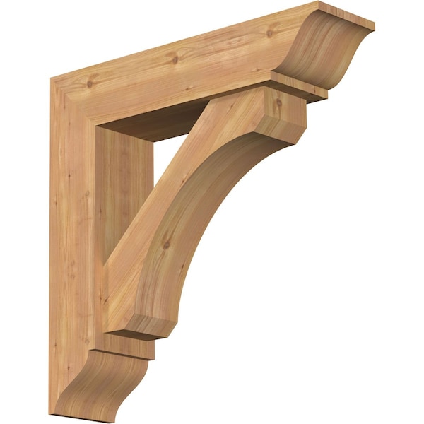 Ekena Millwork Legacy Traditional Smooth Bracket w/ Offset Brace, Western Red Cedar, 7 1/2"W x 30"D x 30"H BKT0806X30X30LEC01SWR - main